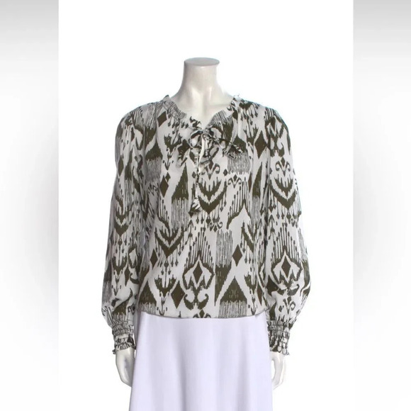 misa Los Angeles cotton print blouse Small - Picture 1 of 7